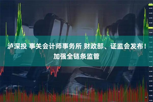 泸深投 事关会计师事务所 财政部、证监会发布！加强全链条监管
