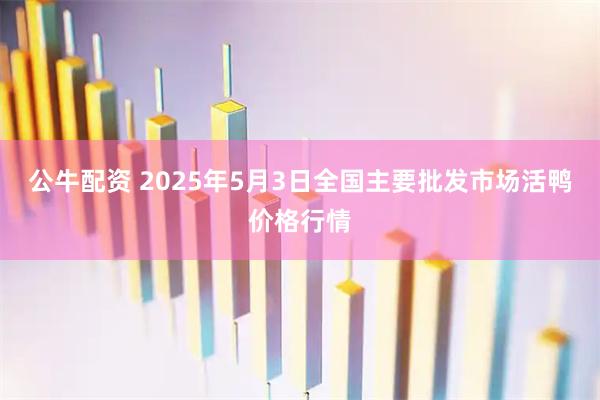 公牛配资 2025年5月3日全国主要批发市场活鸭价格行情