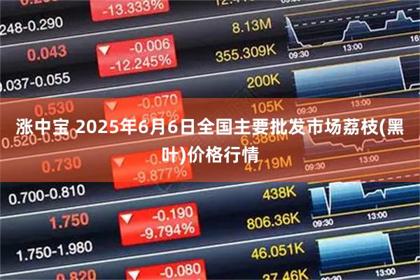 涨中宝 2025年6月6日全国主要批发市场荔枝(黑叶)价格行情