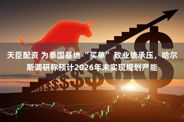 天臣配资 为泰国基地 “买单” 致业绩承压，哈尔斯调研称预计2026年末实现规划产能
